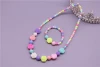 New children's necklace set, cute accessories for girls, colorful bead necklace for girls details Picture